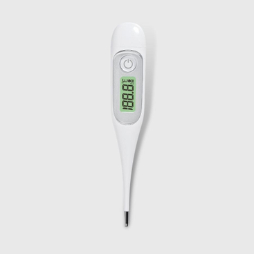 Digitalni termometer s togo konico in odobritvijo CE MDR z osvetlitvijo ozadja s predvidevanjem meritev