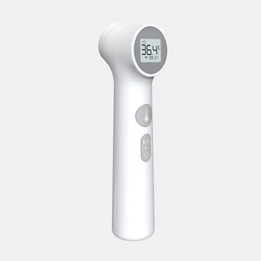 CE MDR apstiprinājuma augstas precizitātes bezkontakta pieres termometrs ar runājošu fona apgaismojumu un Bluetooth