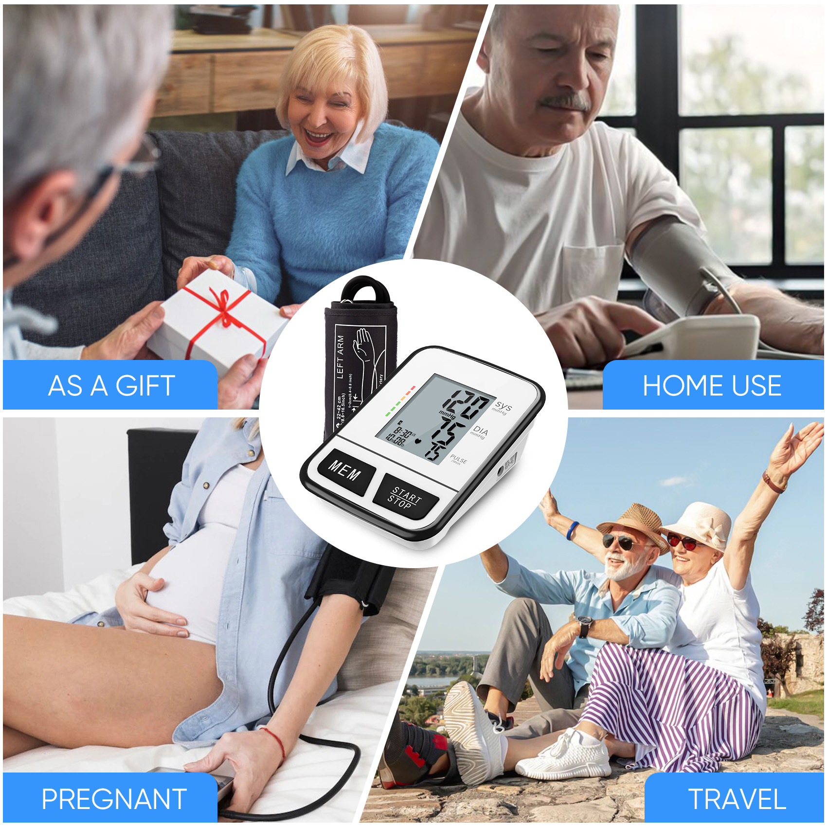 Nyelv testreszab&aacute;sa magas v&eacute;rnyom&aacute;sm&eacute;rő k&eacute;sz&uuml;l&eacute;k Bluetooth digit&aacute;lis tenziom&eacute;ter