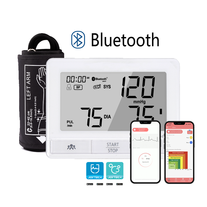ESH Kev Pom Zoo ECG Muaj nuj nqi Siab Ntshav Siab Saib Xyuas nrog Bluetooth App rau Ios Thiab Android