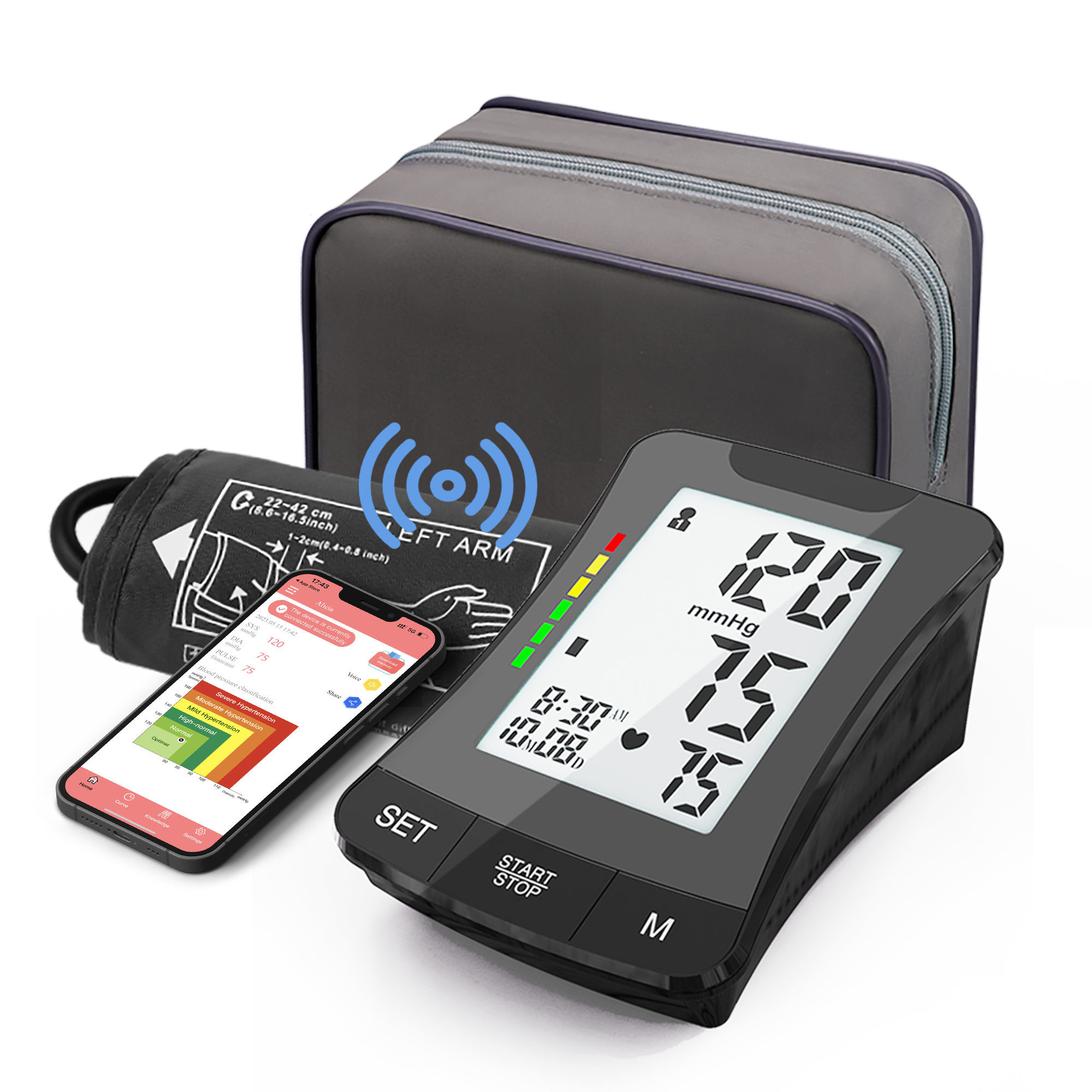ESH Medical Preċiża Għolja Monitor tal-Pressjoni tad-Demm Bluetooth Tensiometru diġitali