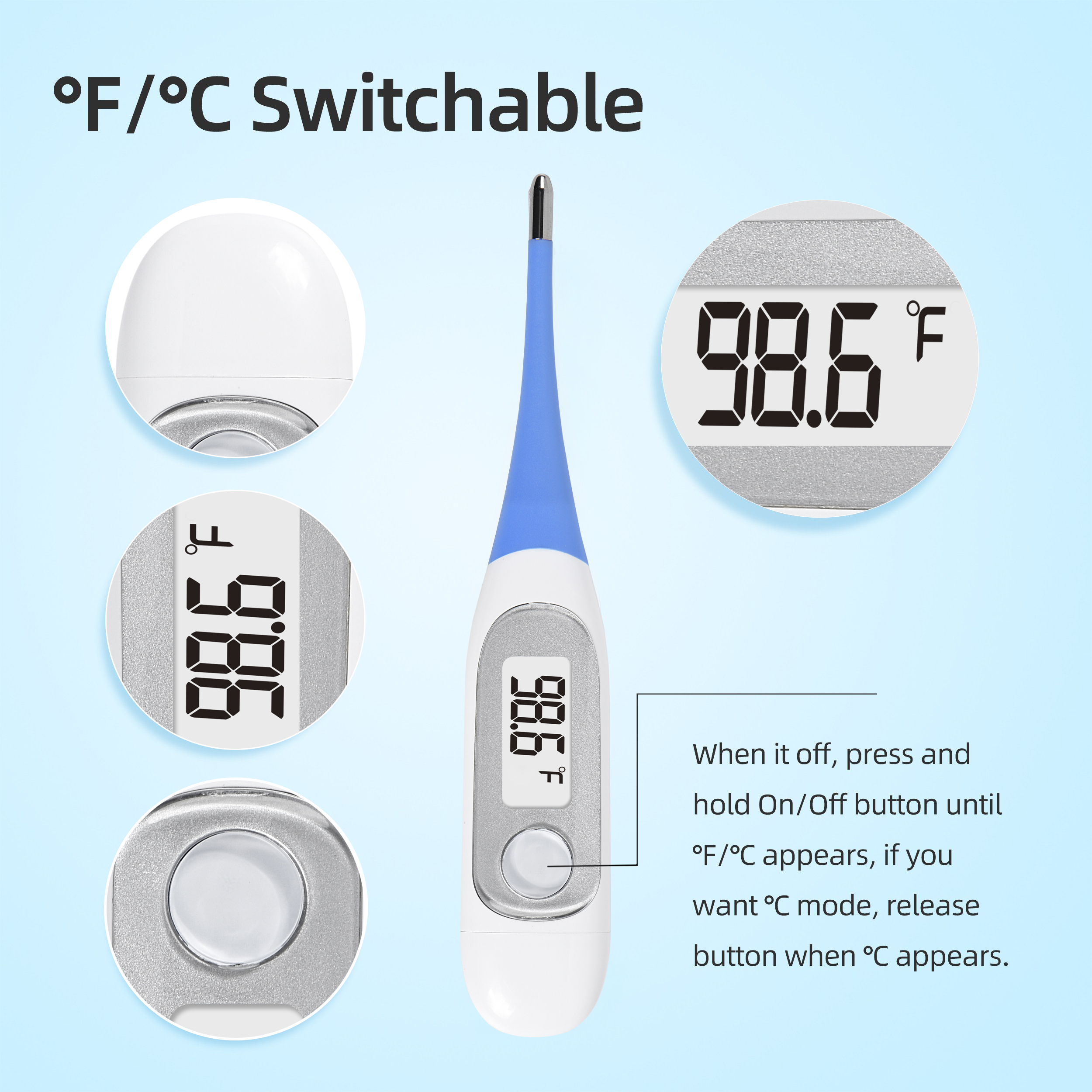 Kako promijeniti digitalni termometar iz Celzijusa u Fahrenheit?