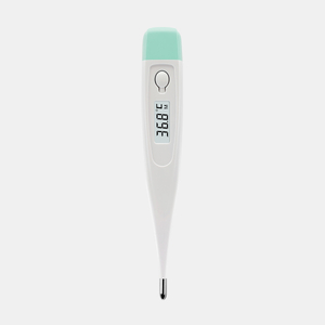 CE MDR b&aelig;rbart termometer med stiv spids Celsius og Fahrenheit kan skiftes til menneskelig feber